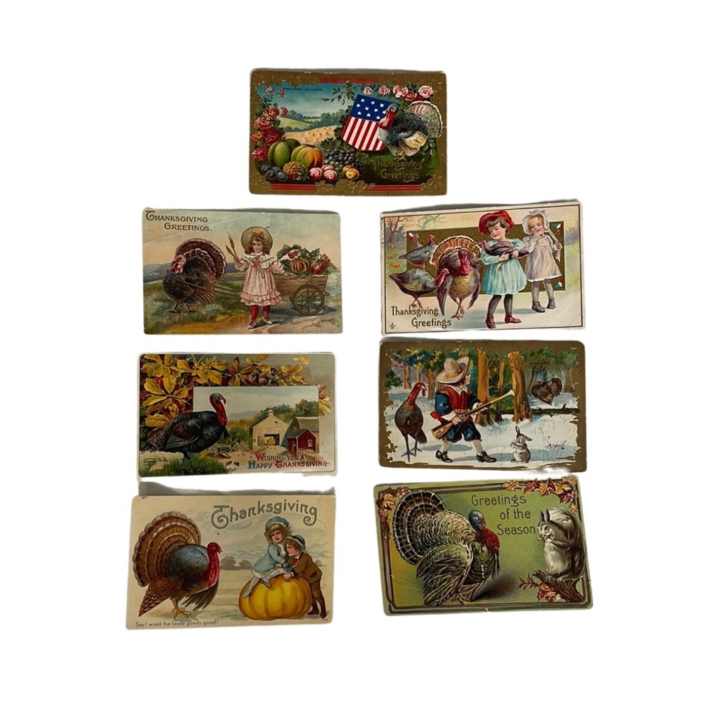 3 for $15 | 7 Vintage Thanksgiving Postcards